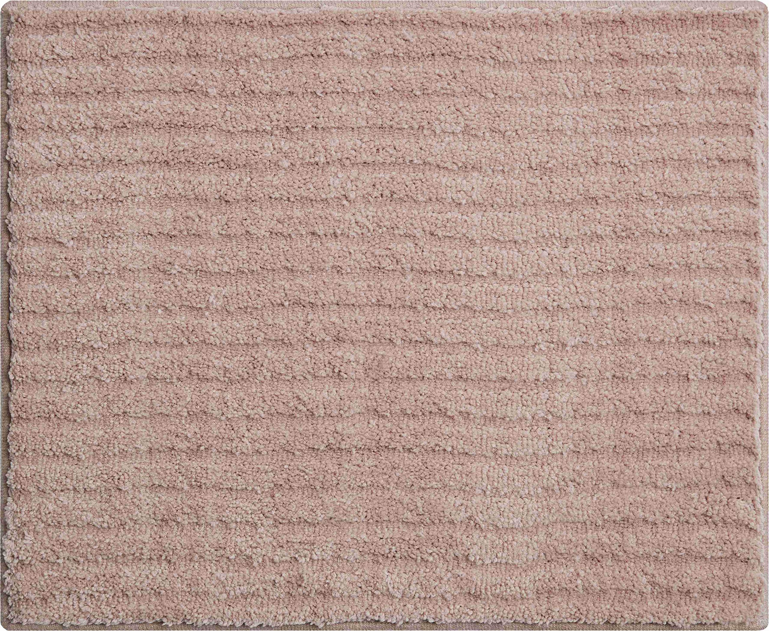 Grund 3D bath rug, ultra soft and absorbent, anti slip, RIFFLE, small mat 50x60 cm, choco cream