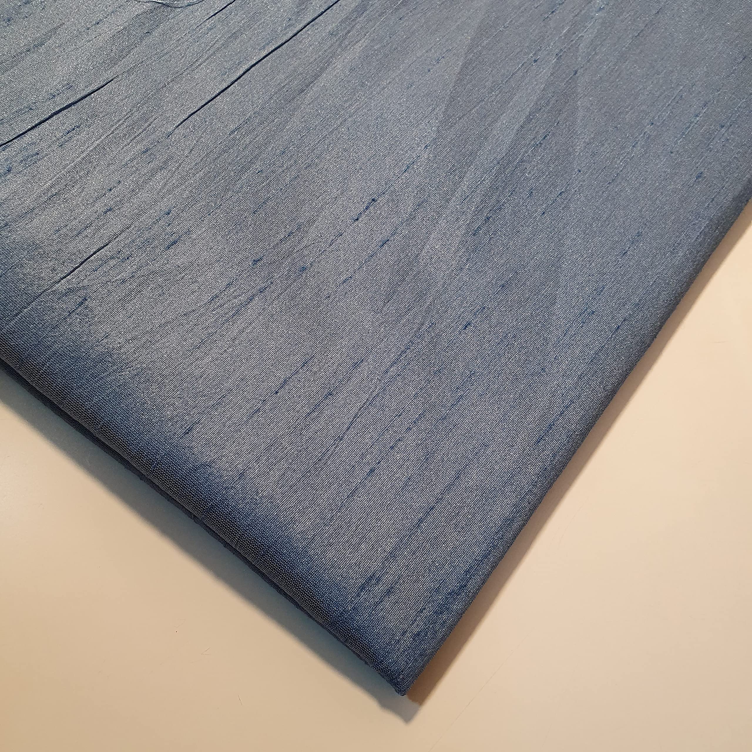 Plain Dyed Slub Shot Faux Dupion Raw Silk Craft Fabric Suitable for Dressmaking, Wedding, Prom - Dress Craft Fabric Material 44" - 112 cm Wide Sold As 1 Meter Pre - Cut Lengths (Ice Blue)