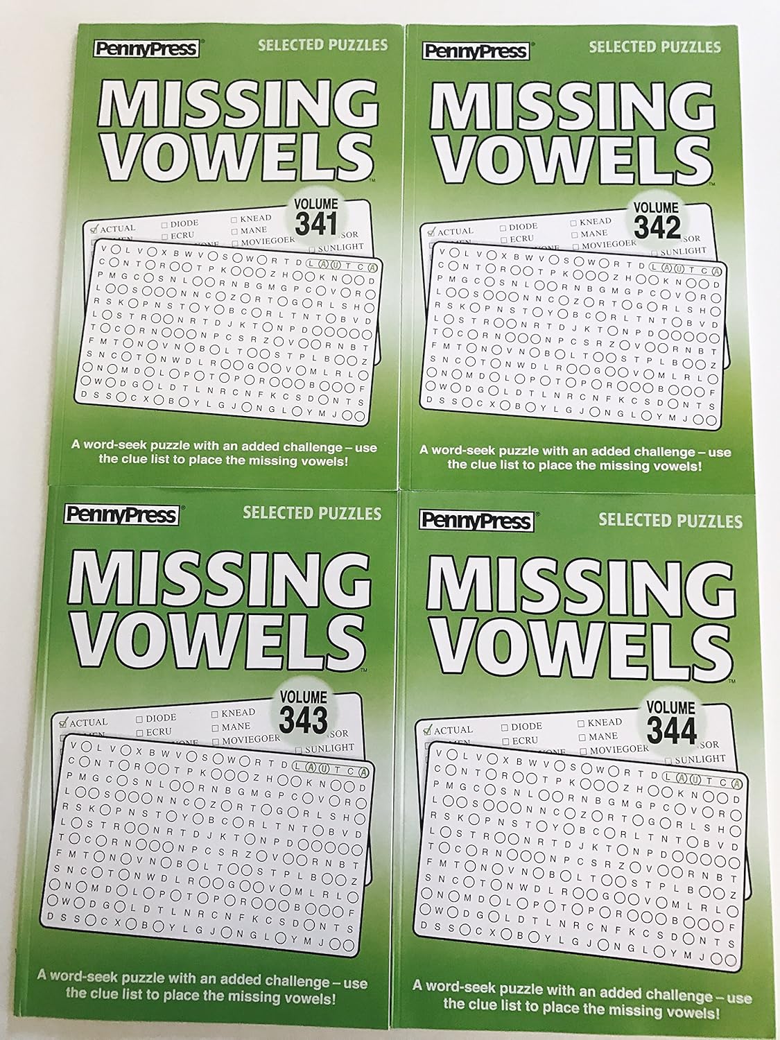 High Quality Volume Numbers 341 342 343 And 344 Of Penny Press Missing Vowels Word Search Seek Circle Find Selected Puzzles Dell Everything Else Save On Clearance Www Seahorsesailingschool Com