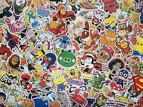 Set Von Aufklebern Kind Helden Zeichentrickfiguren Tiere Cartoons Comic Strip Superheld Videospiele Bumper Sticker Pack Fur Kinder Laptop Fahrrad Gepack Skateboard Vinyl Aufkleber 100 Amazon De Kuche Haushalt
