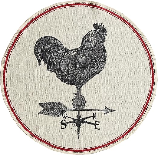 Amazon Com Creative Co Op White Grey 38 Round Hand Tufted