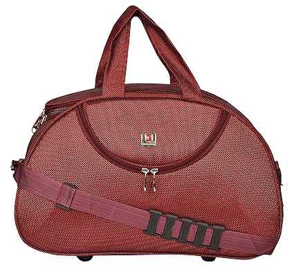 TREKKER Polyester 37 Cms Red Double Shell Sided Travel Duffles