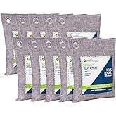 Breathe Green Charcoal Odor Eliminator Bags (10-Pack) | Activated Bamboo Charcoal Deodorizer | Natural Freshener Removes Odor
