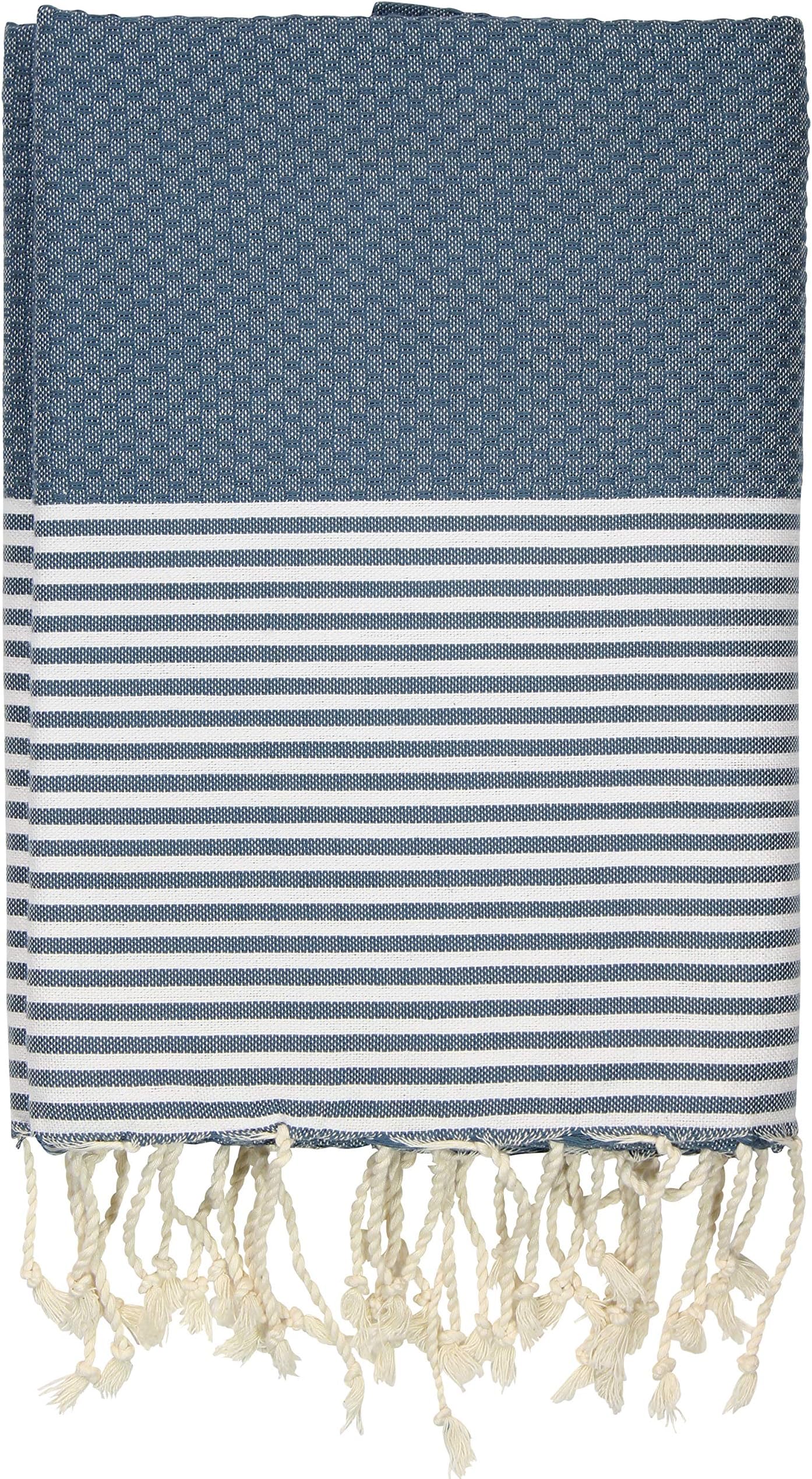 FFsense Turkish Towel - 100% Cotton, 39 x 79 Extra Large, Quick Dry, Ultra Soft and Eco Friendly Bath and Beach Fouta Towel - Emerald