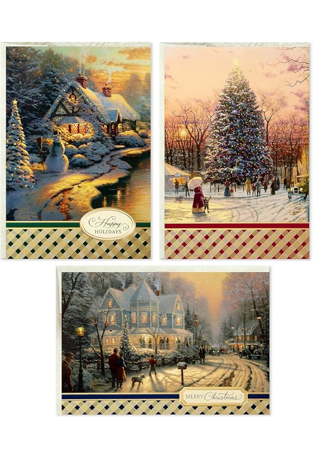 Village Twilight Deluxe Boxed Holiday Cards (20 Cards, 21 Self-Sealing