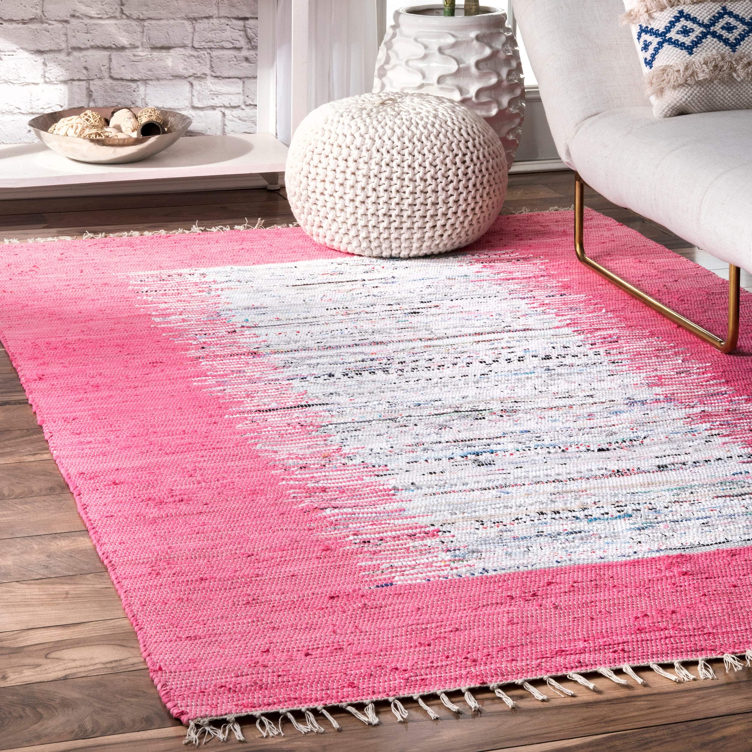 nuLOOM Tasha Flatweave Area Rug, 3' x 5', Pink