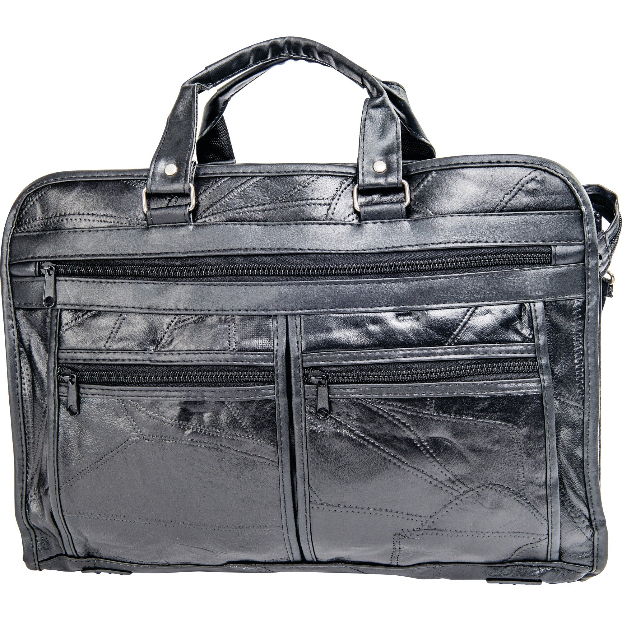 Maxam Brand Genuine Leather Briefcase features outside zippered... Free