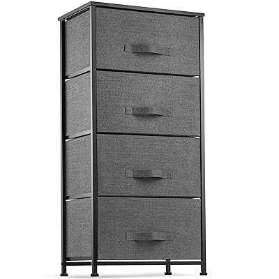4 Drawer Dresser Organizer Tall Fabric Storage Tower