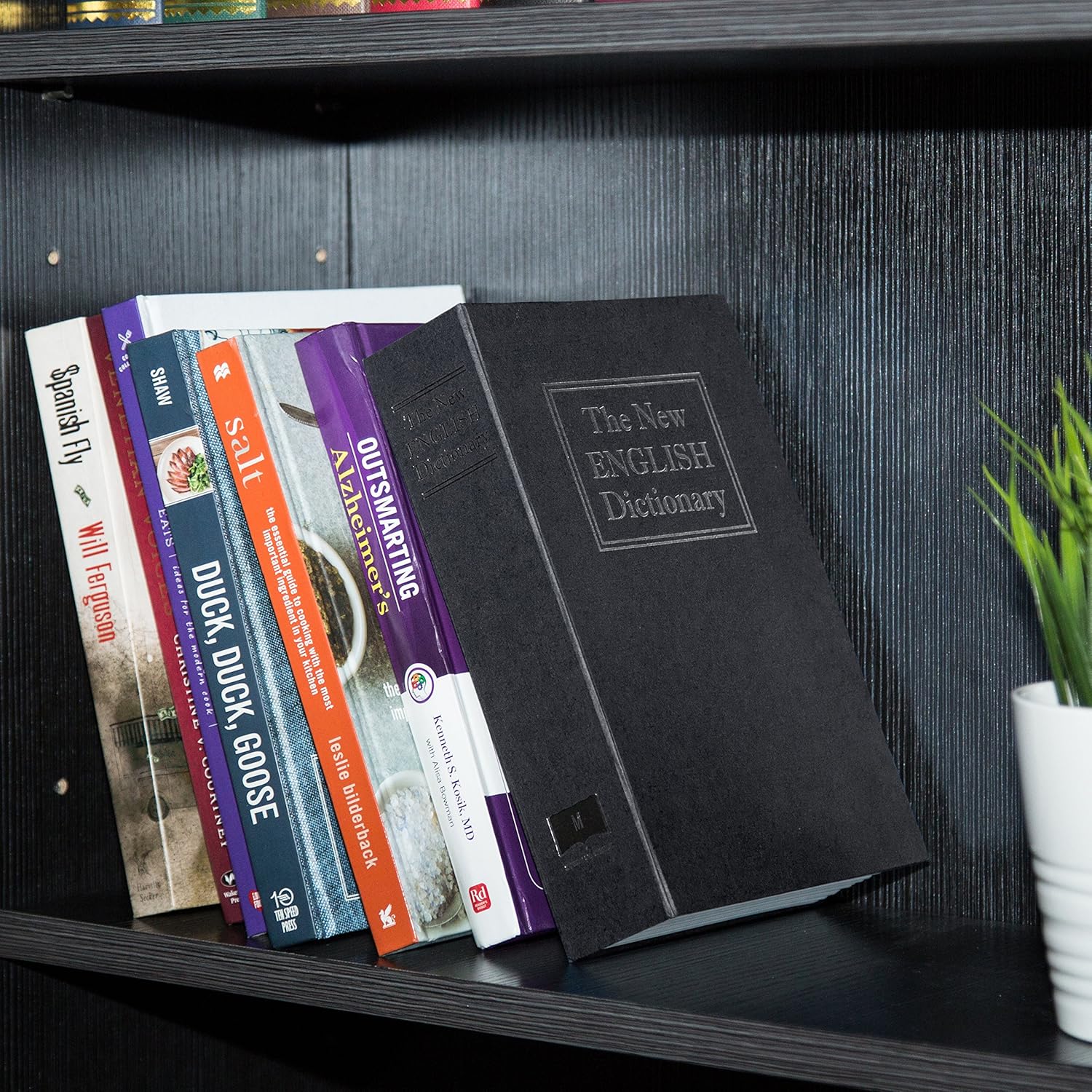 Basics Book Safe, Combination Lock, Black - - 