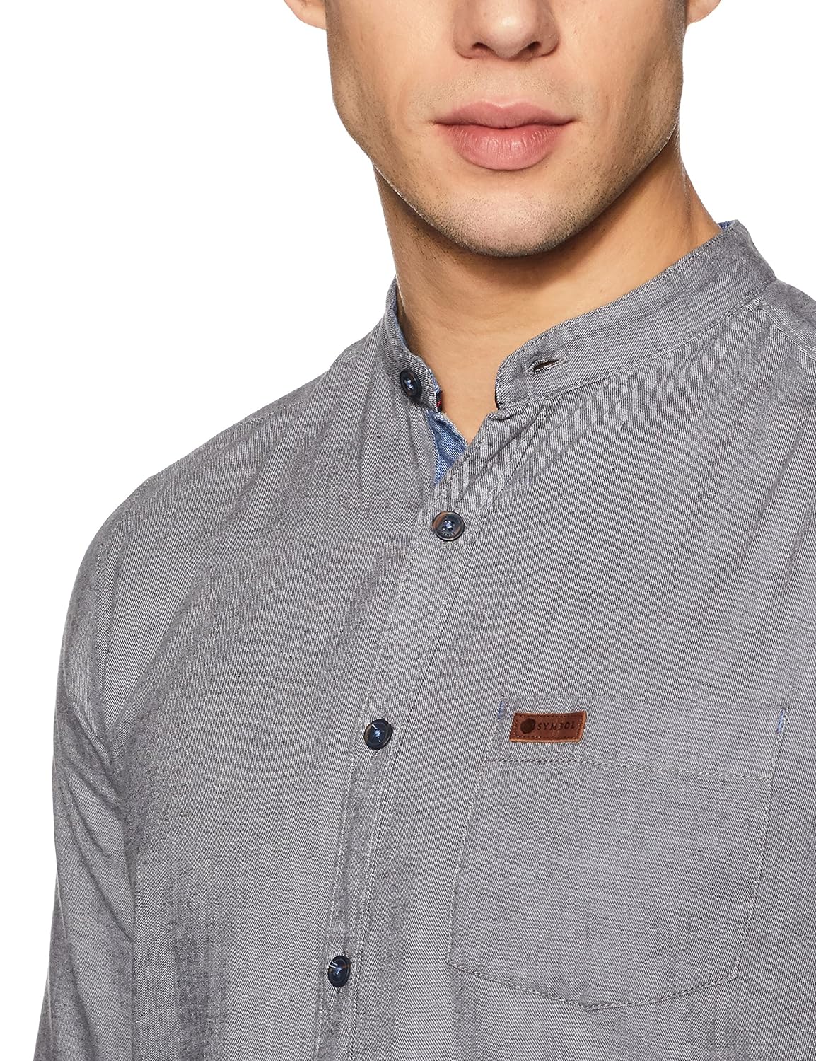 symbol amazon brand men's regular fit casual shirt