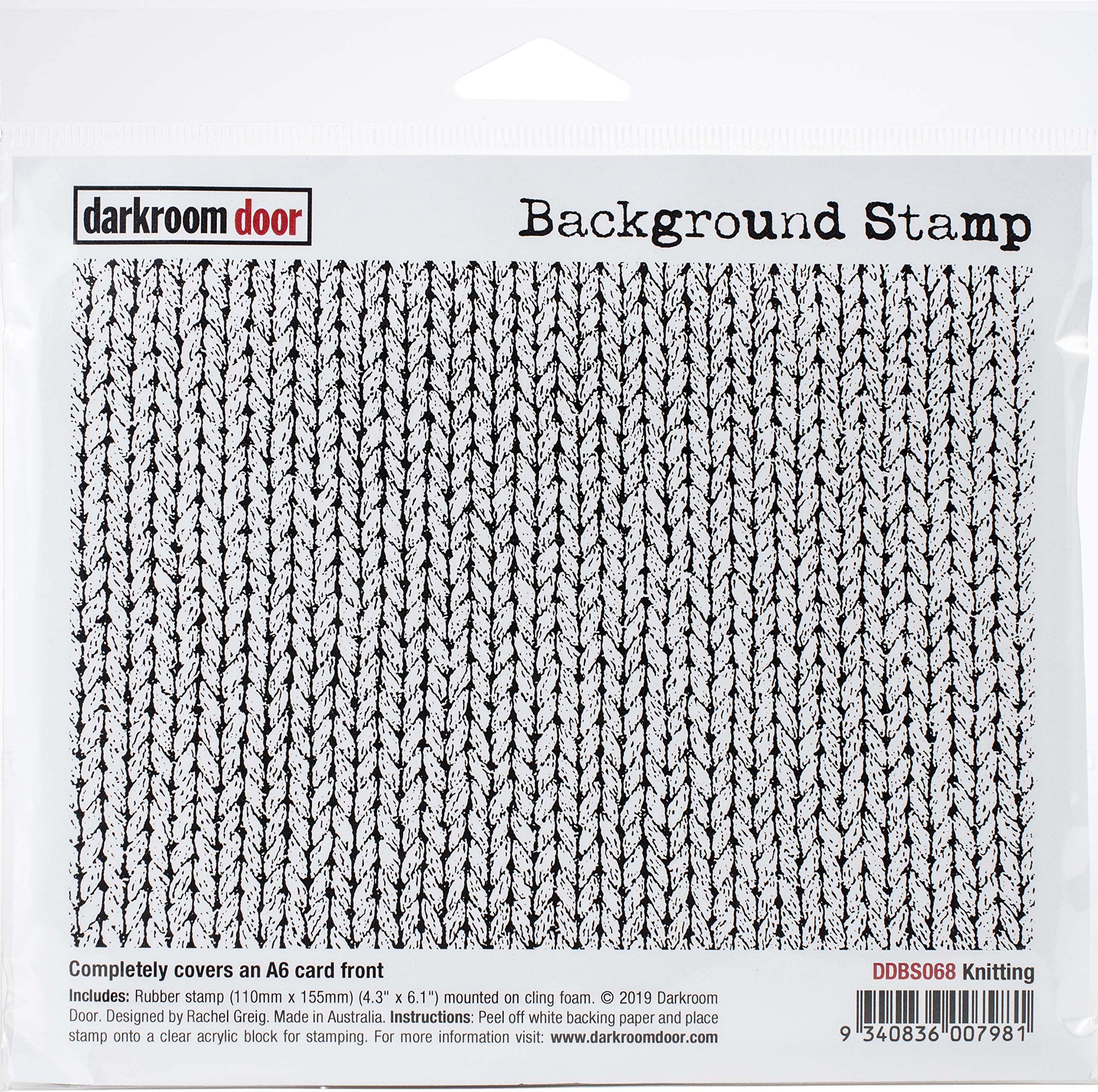 DARKROOM DOOR Cling Stamp Knitting, One Size