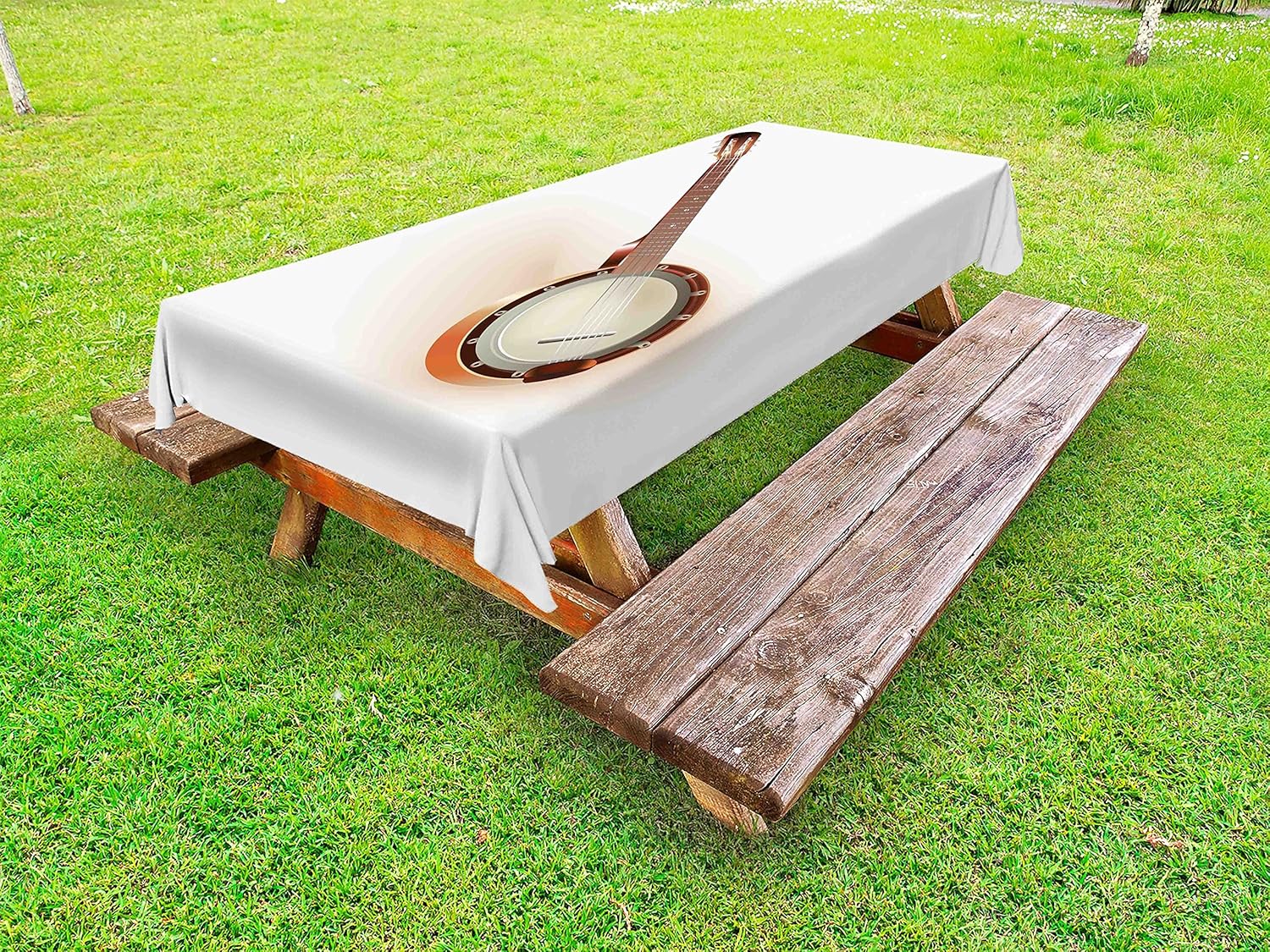Amazon Com Lunarable Banjo Outdoor Tablecloth Traditional Six