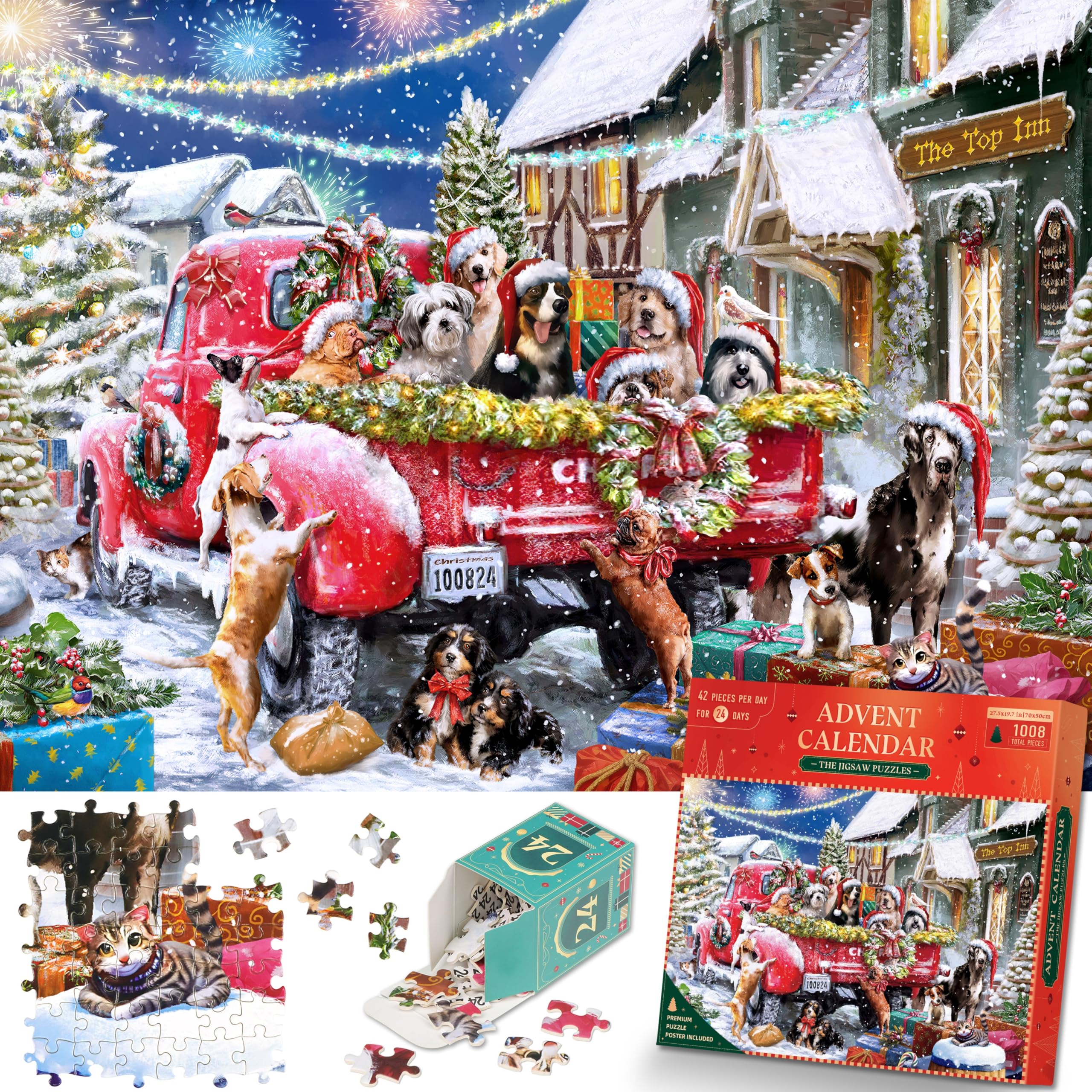 Alagoo Advent Calendar 2024 Holiday Jigsaw Puzzles Puppy Cat s Alagoo Advent Calendar 2024 Holiday Jigsaw Puzzles Puppy Cat s