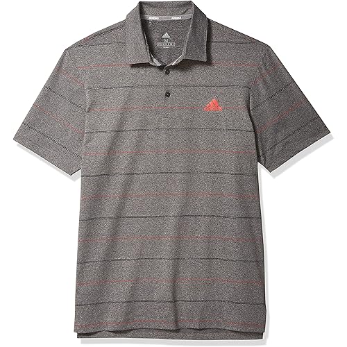 adidas Men's Ultimate365 Heathered Stripe Polo Shirt