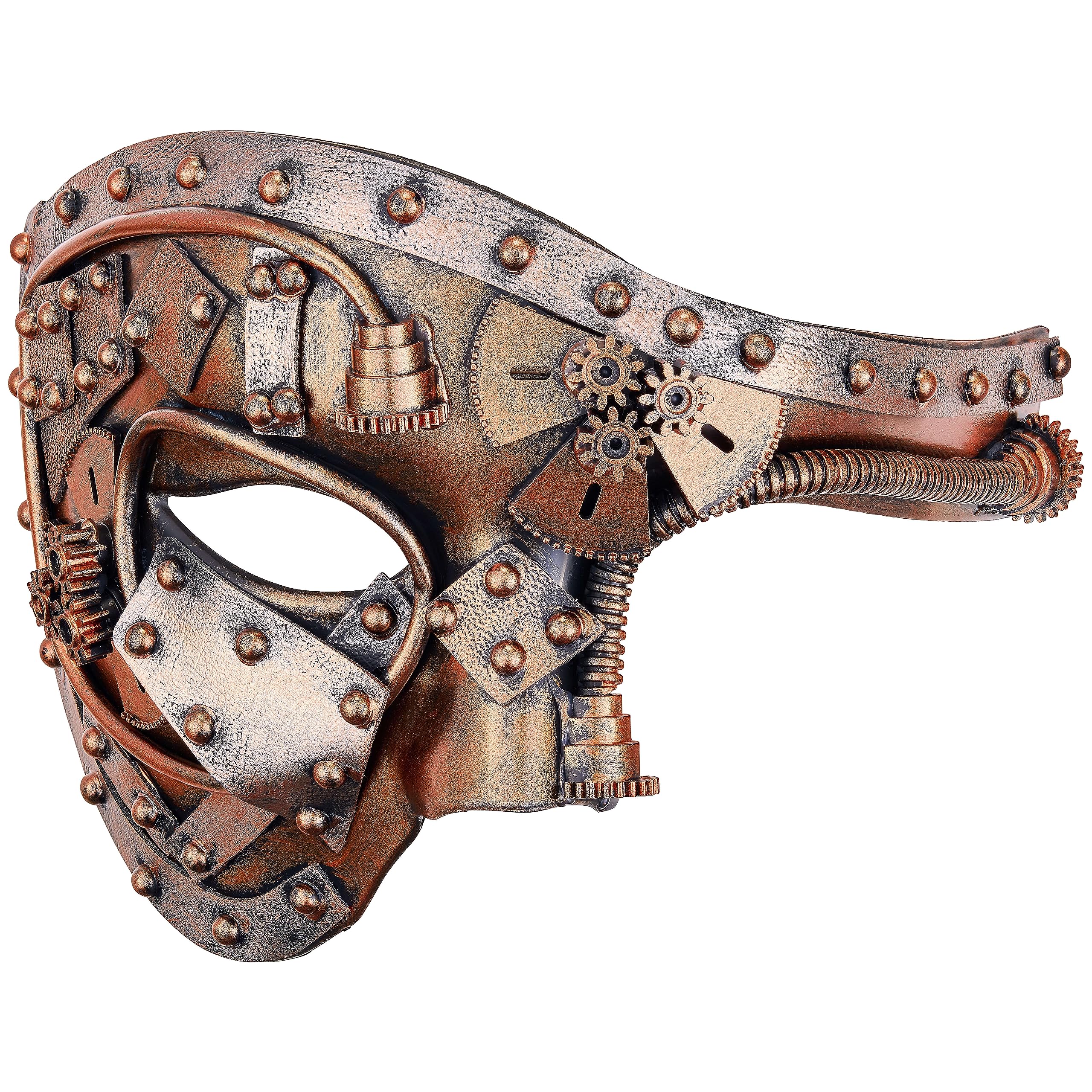 Steampunk Half Mask (Gold/Bronze)
