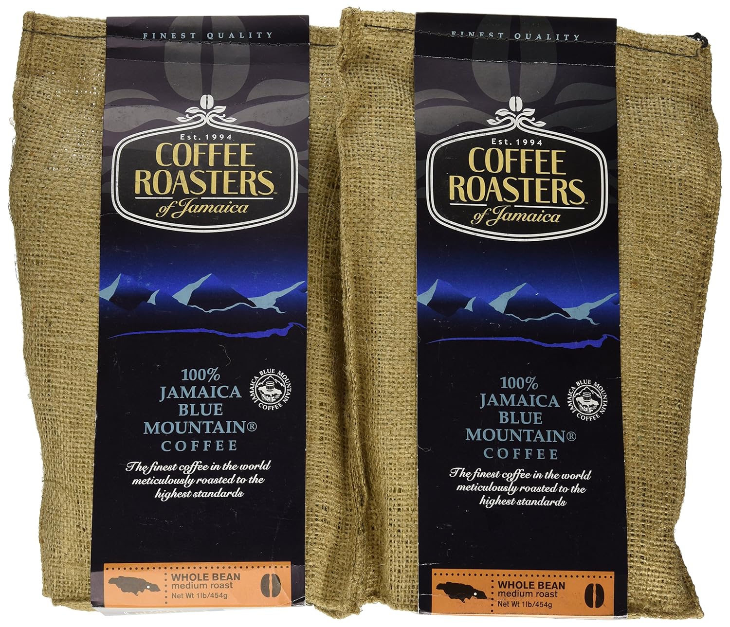 Coffee Roasters of Jamaica 100 Jamaica Blue Mountain Whole Bean Coffee (454g x 2) Amazon.de