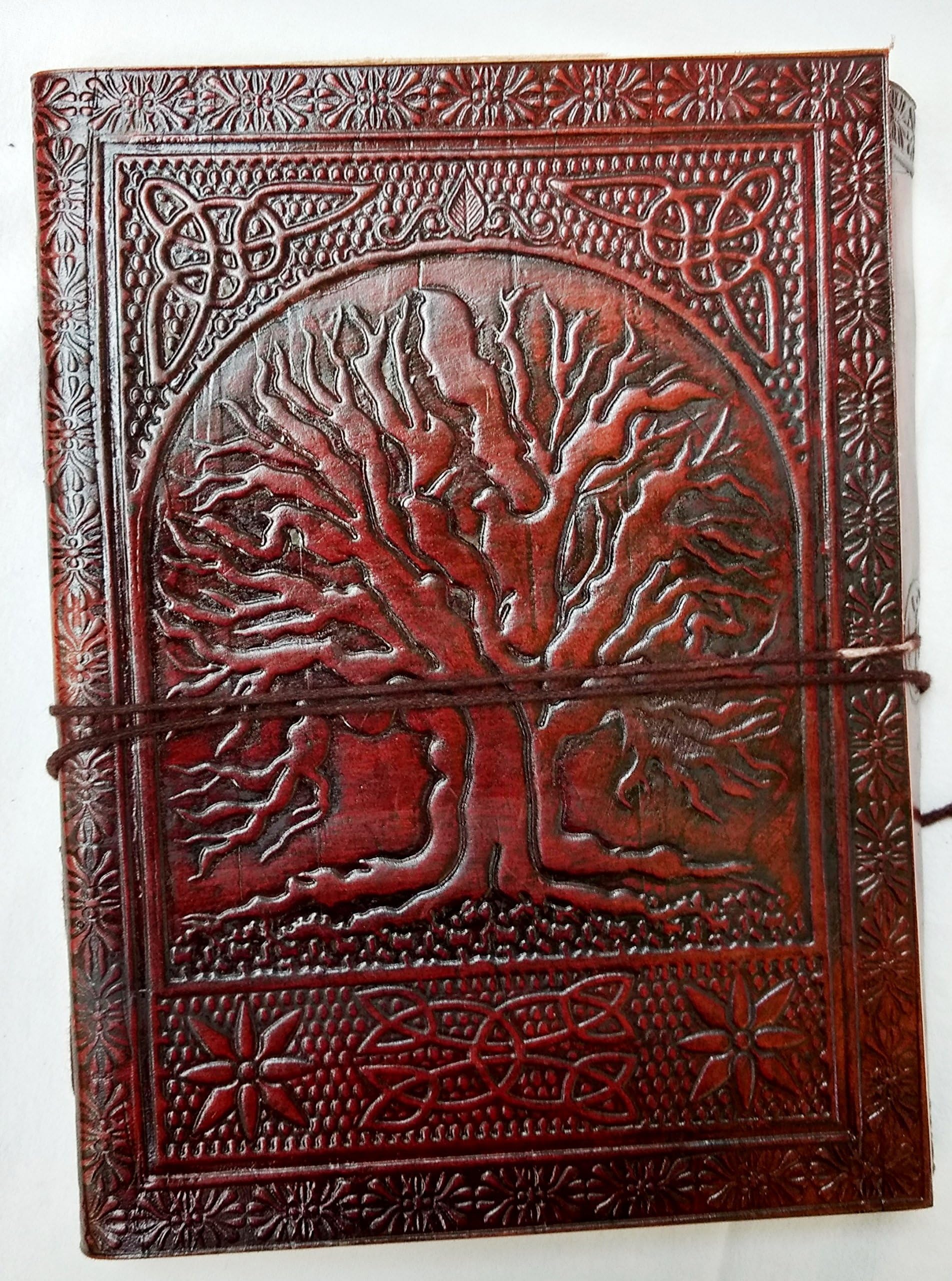 leather journals By ANUENT Fair Trade Tree Of Life Design Leather Journal Diary Notebook for Men Women UB