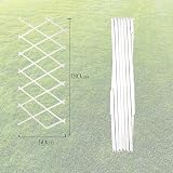 DIVCHI Wooden Expandable Trellis Wall Fence 180x60cm Pack of 3 White view 4