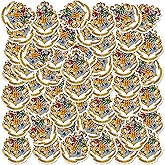 Harry Potter Hogwarts Crest Theme 50ct Vinyl Decals – Emblem & Four House Shield Designs for Laptop, Water Bottle, Scrapbooking, Tablet, Indoor & Outdoor