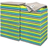 FIXSMITH Microfiber Cleaning Cloth - Pack of 50, Multi-Functional Cleaning Towels, Size: 12 x 16 in, Highly Absorbent Cleanin