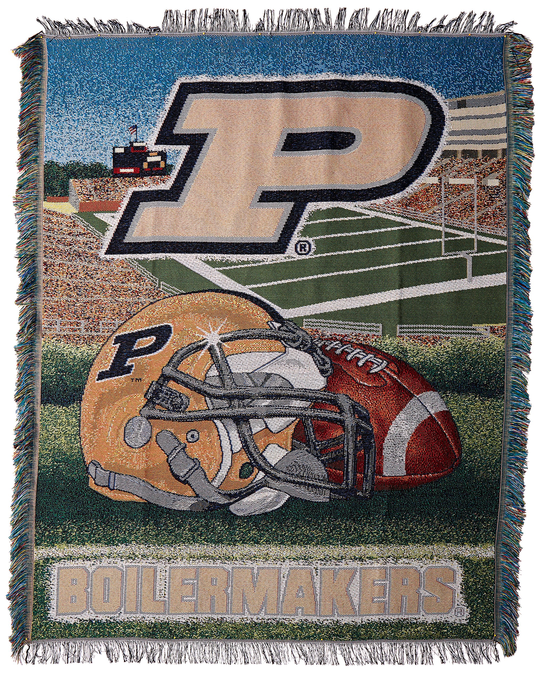 NORTHWEST NCAA Purdue Boilermakers Woven Tapestry Throw Blanket, 48" x 60", Home Field Advantage