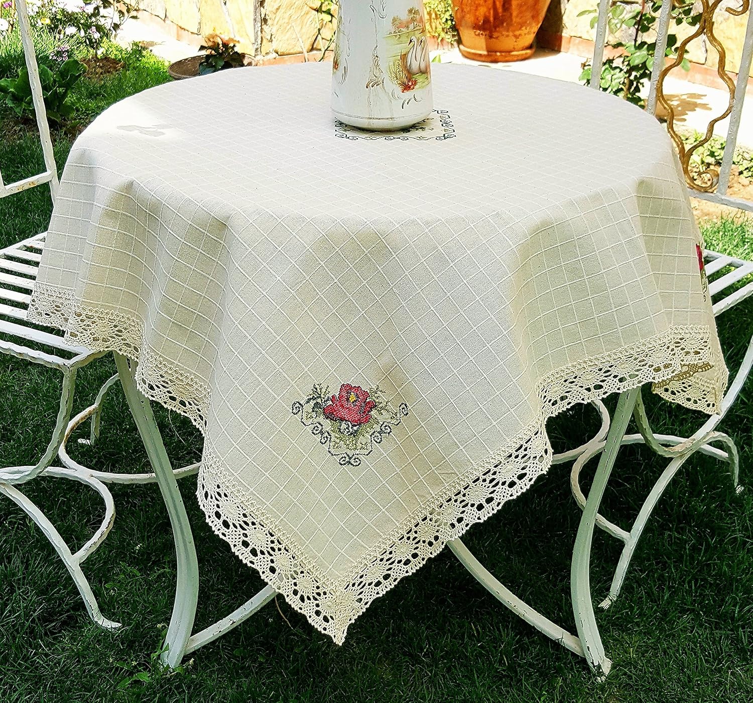 Best round dining table cloth 43′