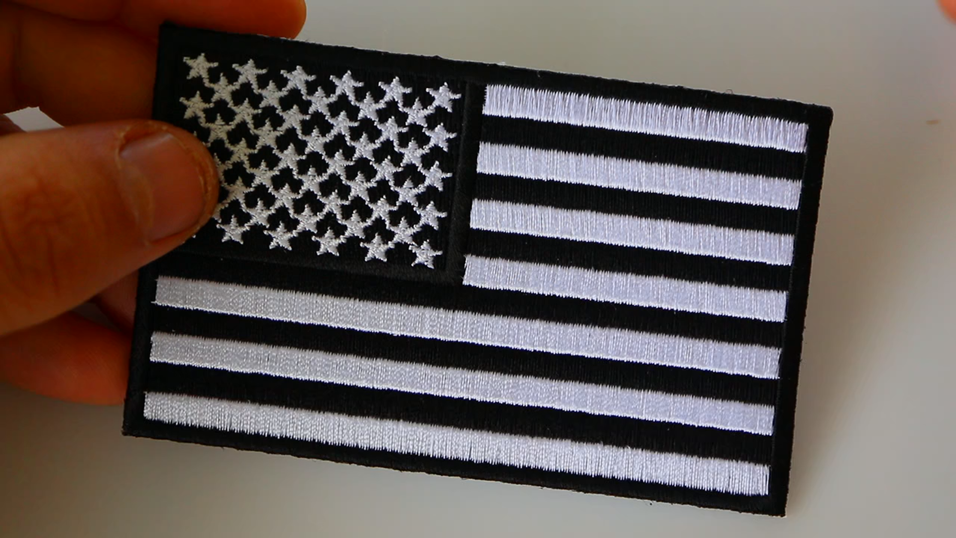 Urban Black & White US Flag Iron-On / Sew-On Patch – American Shoulder Patch