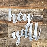 The Heritage Forge Rustic Home, Hey Yall Sign, Farmhouse, Metal Words, Kitchen Wall Decor, Home Decor, Farmhouse Sign