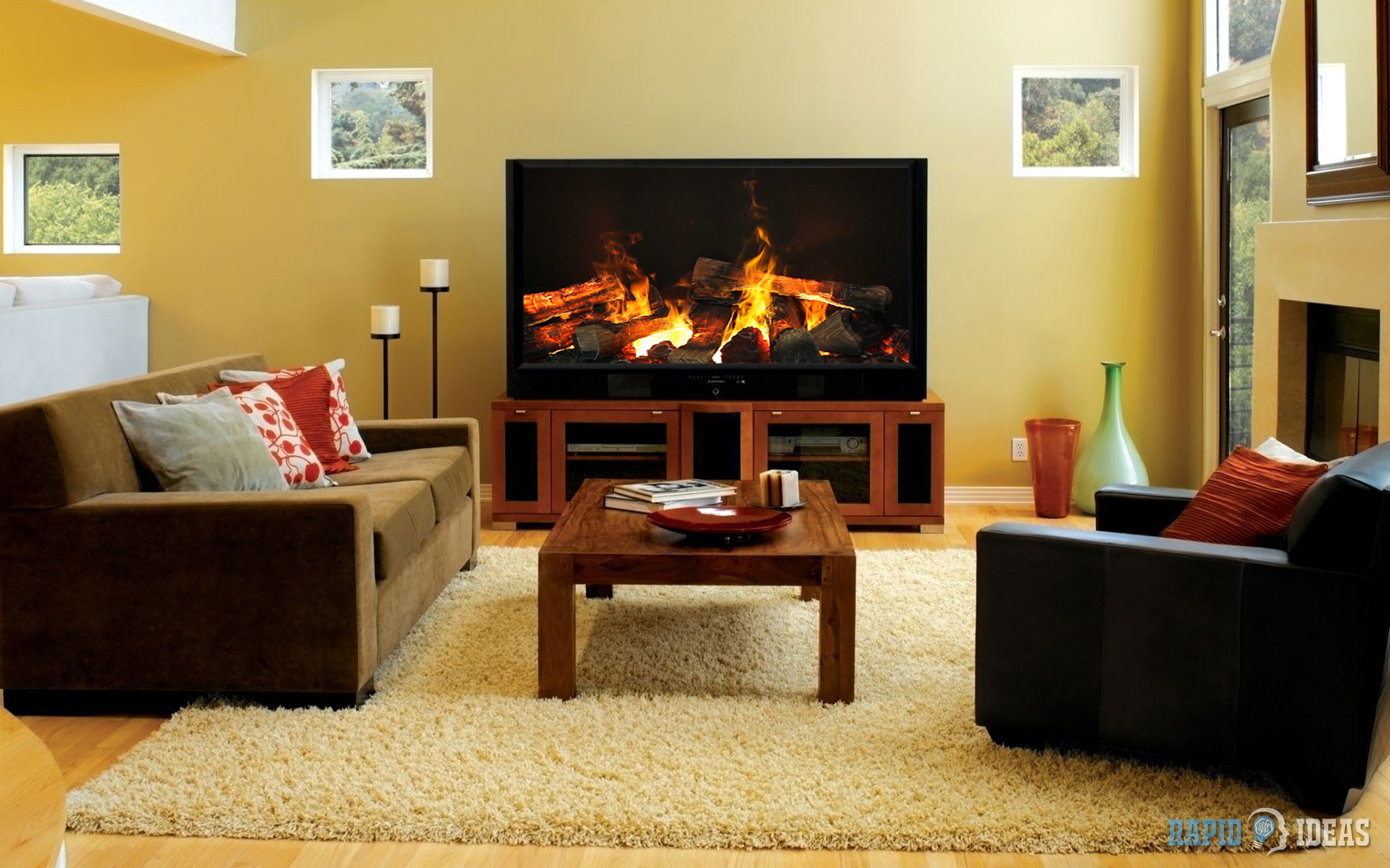 chimenea de deslumbramiento HD gratis: disfrute del invierno con una