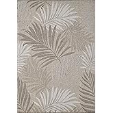 New Home Cordelia Coastal Floral Indoor/Outdoor Area Rug - Natural 3'3" x 4'11"