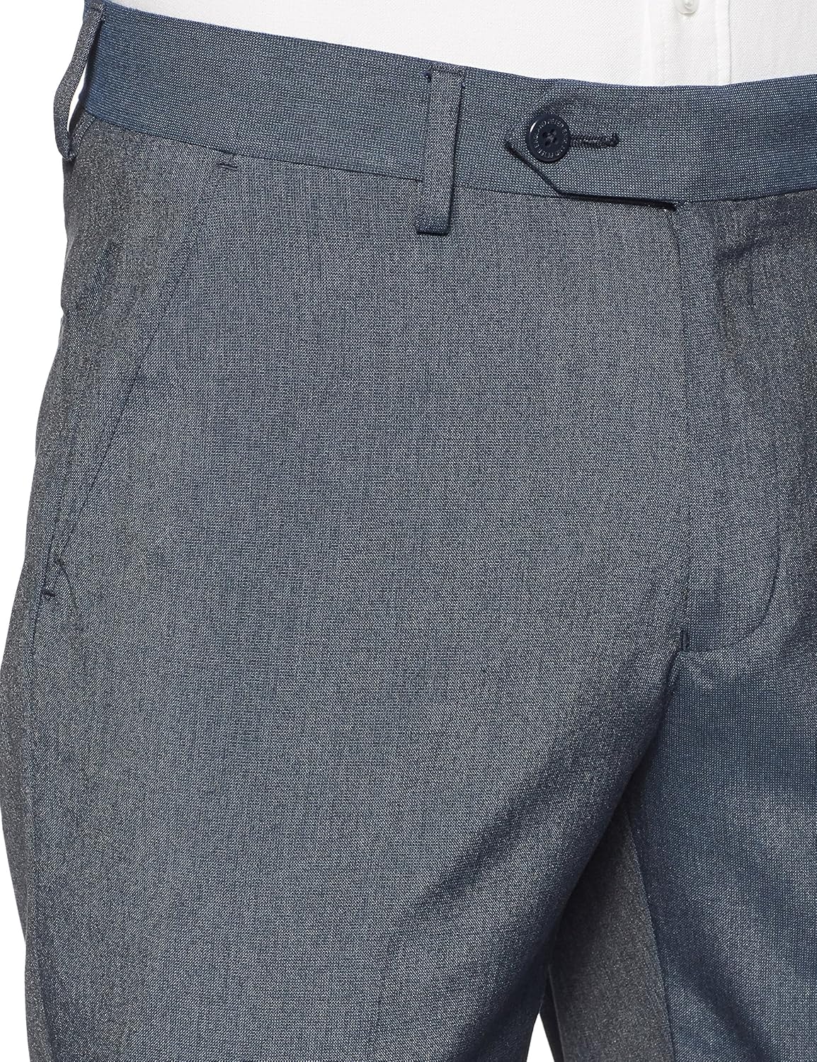 peter england men's slim fit formal trousers