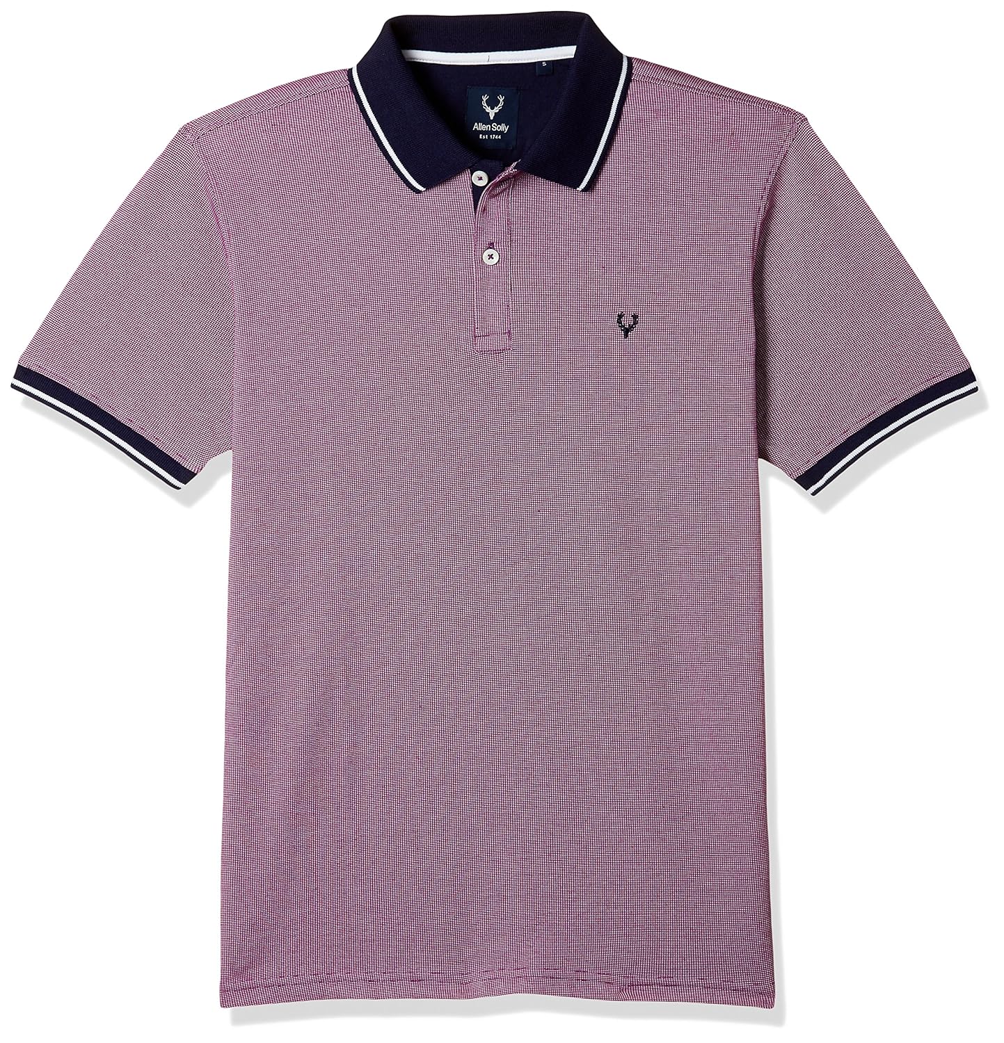 allen solly men's printed regular fit cotton polo