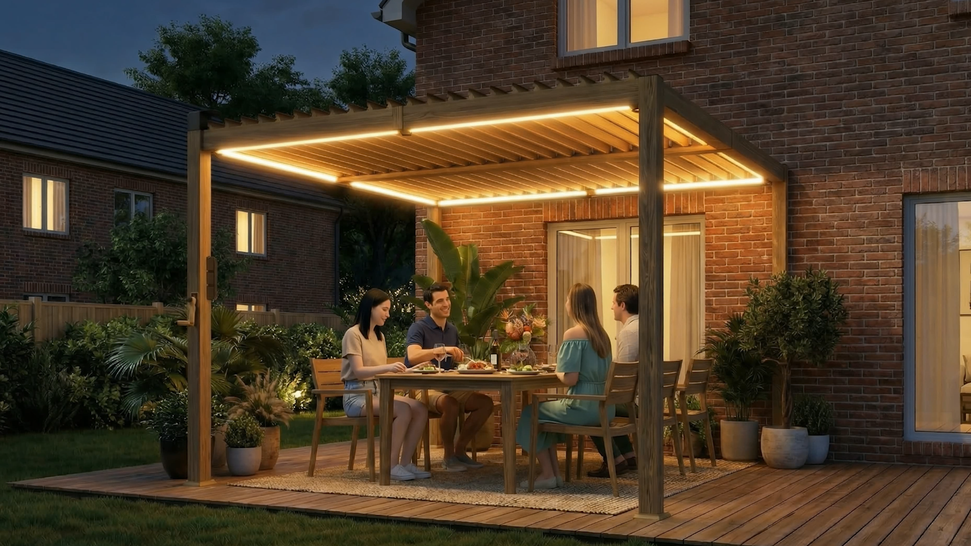 Outsunny 10x10 Louvered Pergola Review: Adjustable Metal Roof With Solar LED Lights image 18