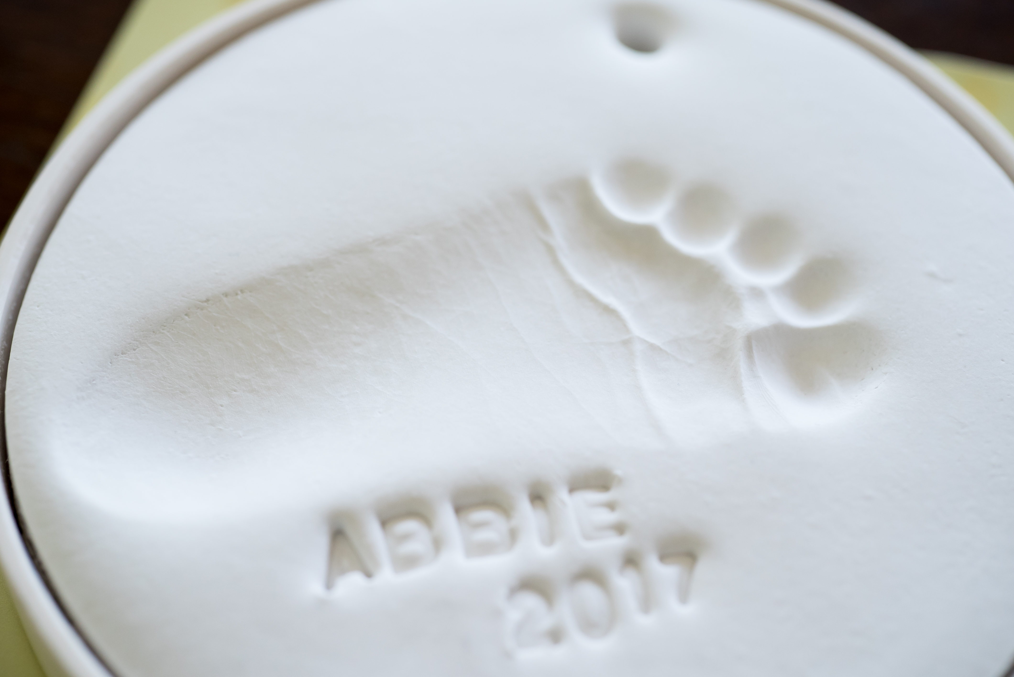 6 Ornament+Keepsake+NEWBORN+Handprint+Footprint
