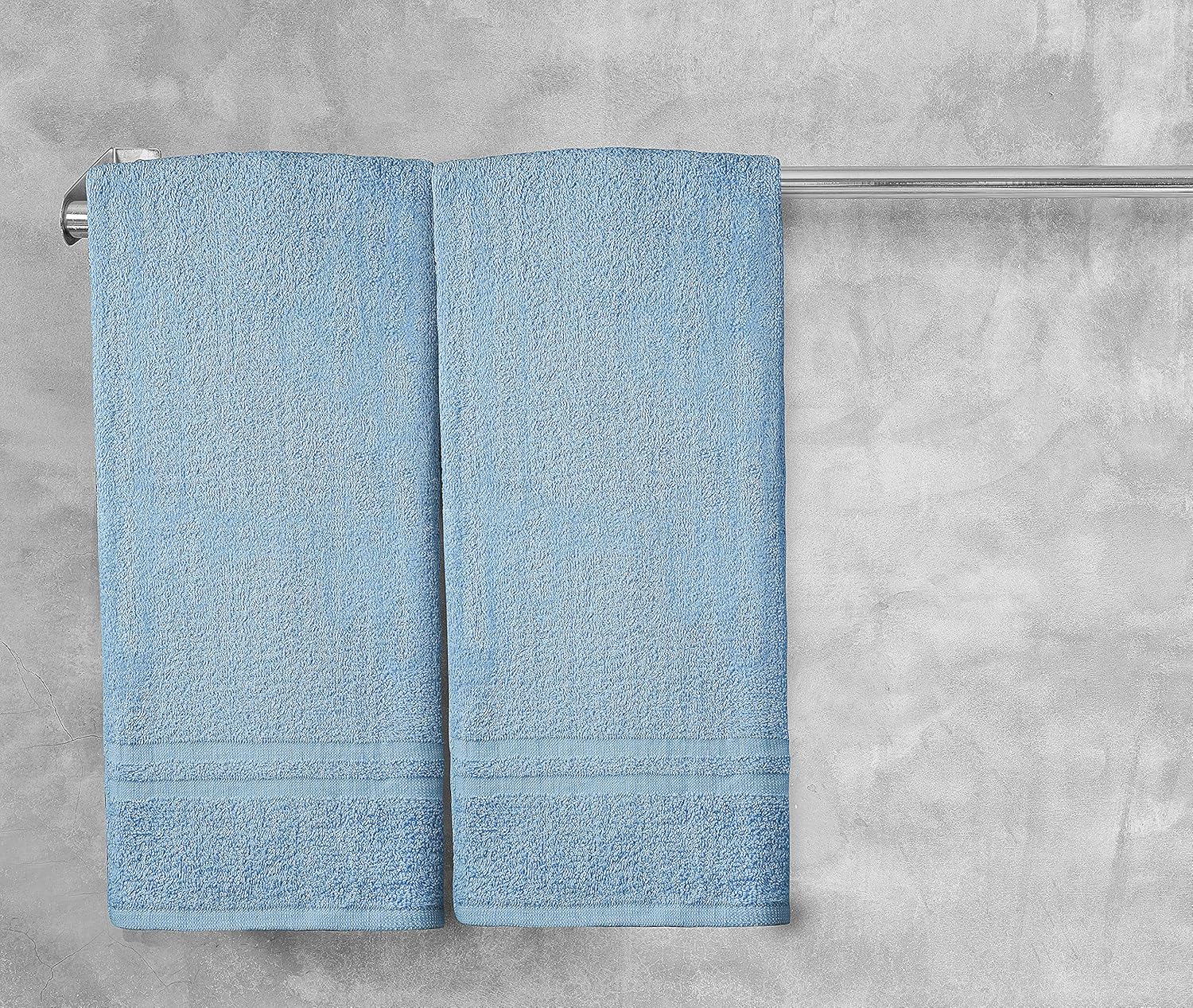 MEDICASCRUBS 100% Organic Cotton Bath Towels Set Pk 6-Ultra Soft Large Bath Towel- Blue Bath Towel Set-Highly Absorbent Daily Usage Bath Towel-Ideal for Pool Home Gym Spa Hotel-Bath Towel Set 22 x 44: Home & Kitchen