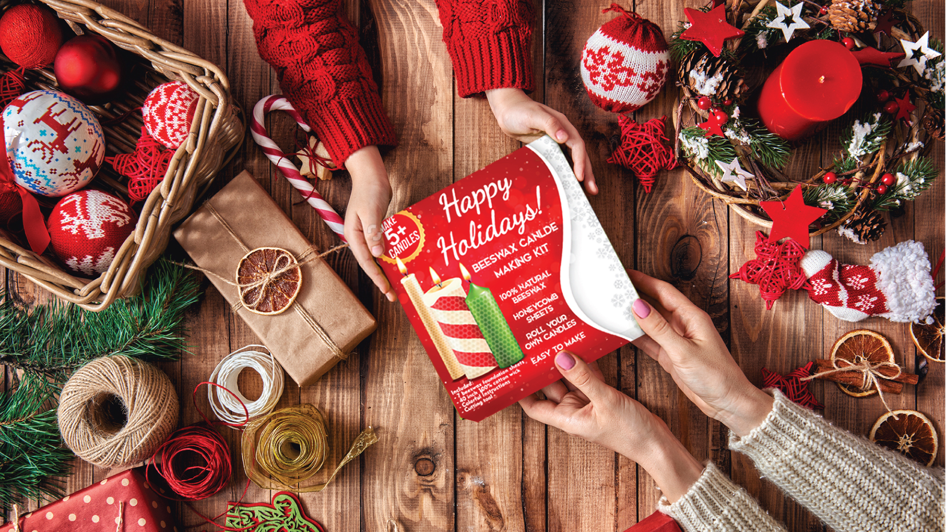 6 Christmas+Candle+Making+Beeswax+How