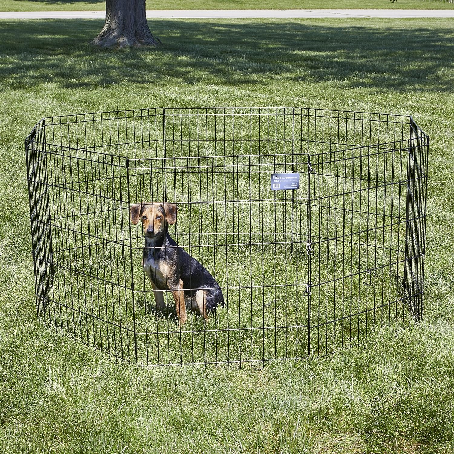 MidWest Homes for Pets Folding Metal Exercise Pen / Pet Playpen : Pet Playpens : Pet Supplies
