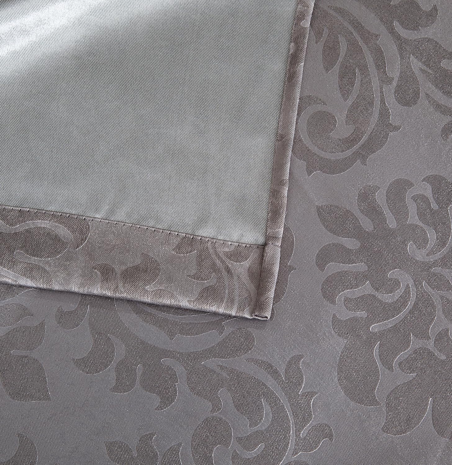 AsaTex Loretta - 1 Embossed Patio Extra Wide Curtain Panel with 16 Grommets - Thermal Weaved Blackout - Noise Reduction Fabric - Ideal for Sliding and Patio Doors (Patio 102 W x 84, Charcoal)