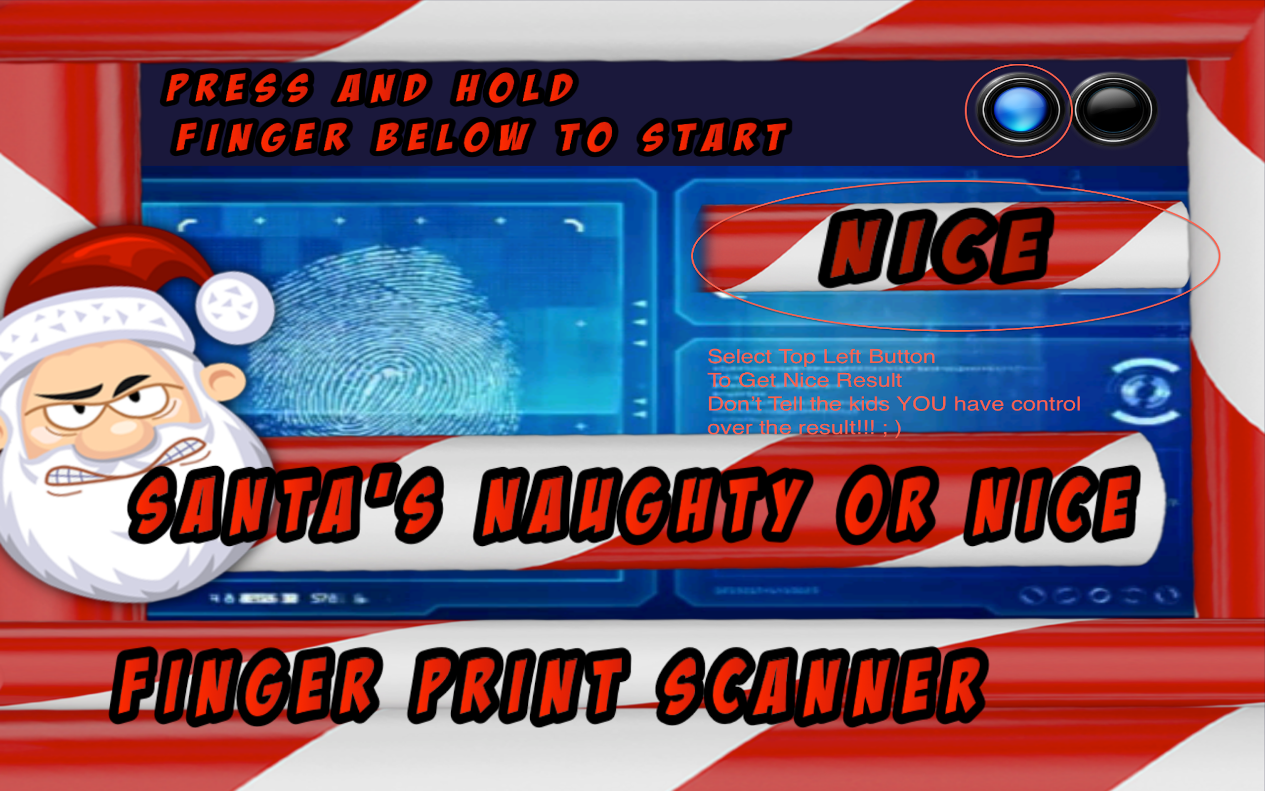 Santa's Naughty or Nice Finger Print Scanner - Thumbnail 3