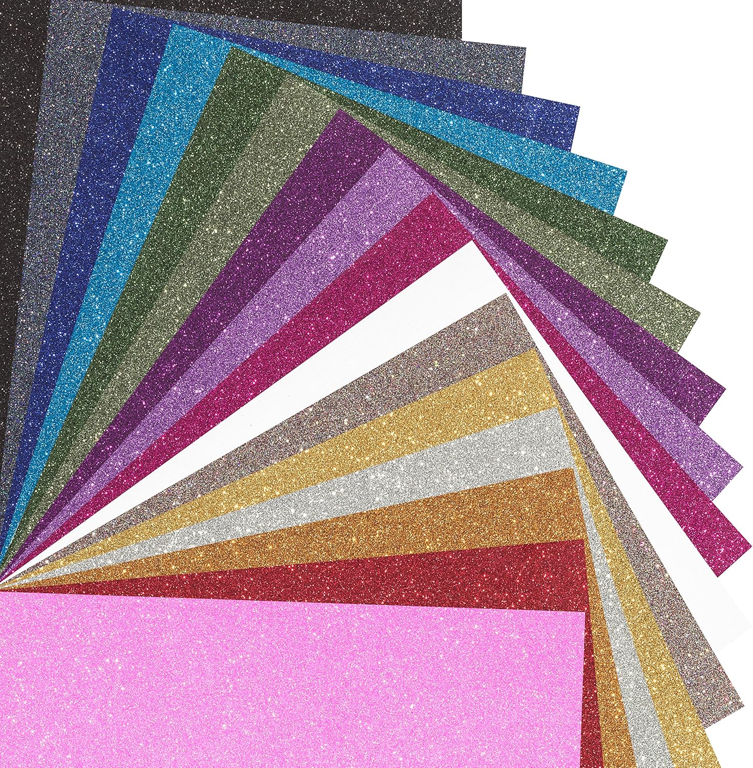 MAREA Glitter Heat Transfer Vinyl Sheets, 16 Sheet Bundle of Glitter HTV Iron On Vinyl for Cricut - Glitter Vinyl For Silhouette Cameo & Heat Press | Durable, Vibrant Colors for All HTV Vinyl Projects: Arts, Crafts & Sewing