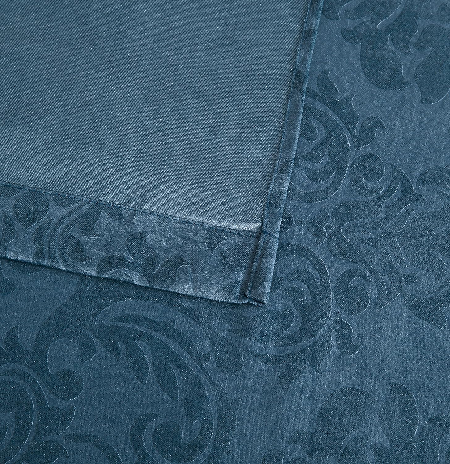 AsaTex Loretta - 1 Embossed Patio Extra Wide Curtain Panel with 16 Grommets - Thermal Weaved Blackout - Noise Reduction Fabric - Ideal for Sliding and Patio Doors (Patio 102 W x 84, Charcoal)