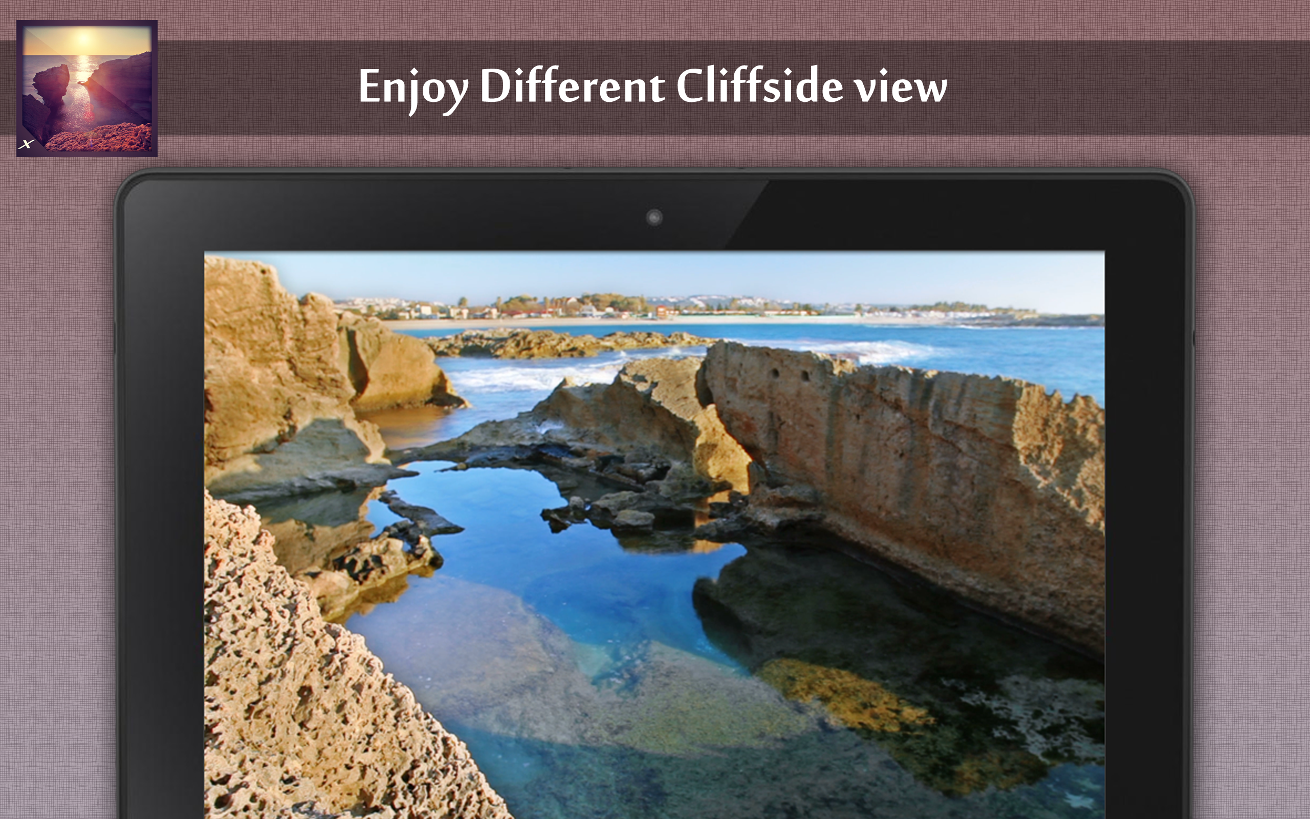 Beautiful Coastline View - Multi-Colour Water Cliff Side view - Thumbnail 5