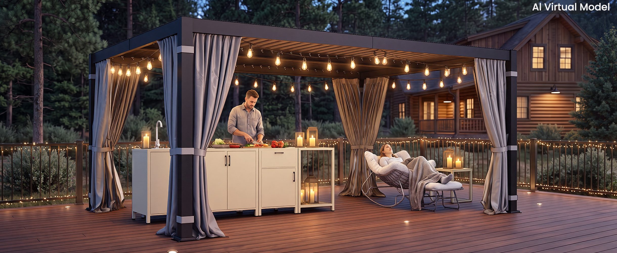 SUNVIVI OUTDOOR 12x16 Aluminum Pergola Review: Adjustable Louvered Roof with Curtains image 34