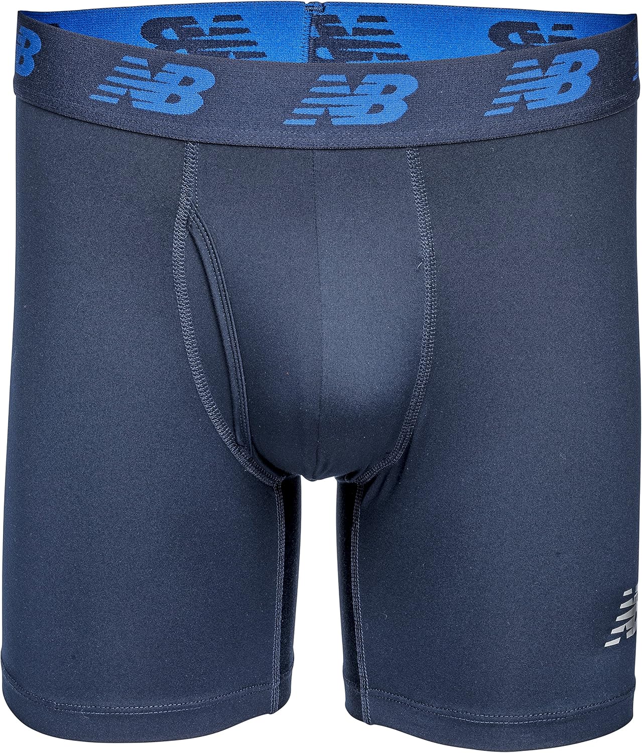 New Balance Men's 6" Boxer Brief Fly Front with Pouch, 3-Pack of 6 Inch Tagless Underwear: Clothing