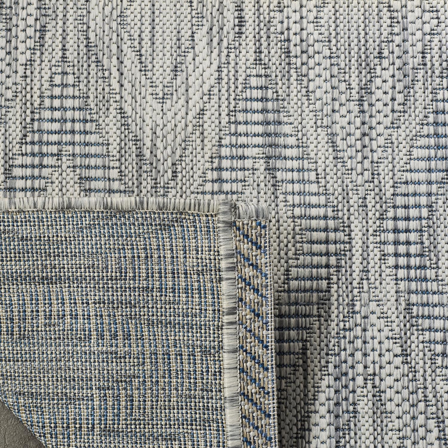 Safavieh Contemporary Indoor/Outdoor Woven Rectangle Area Rug, Courtyard Collection, CY8522, in Grey / Grey - Image 4