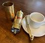 Sozen Handmade Brass Coffee Grinder - Portable Manual Turkish Coffee Mill With Steel Burrs
