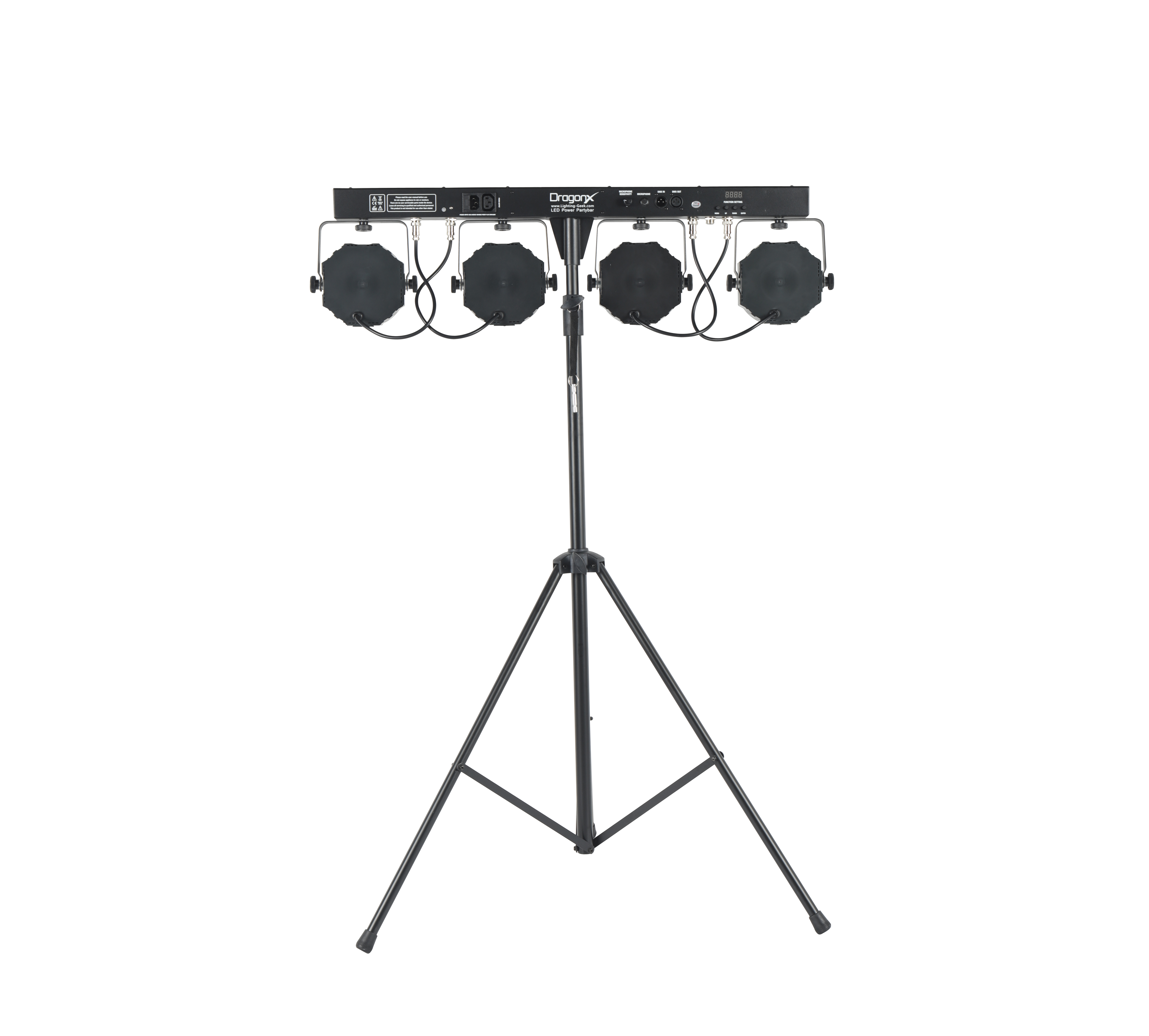 DragonX 4 Bar LED mobile DJ Stage Lighting Package/108W Portable RGB