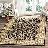 SAFAVIEH Lyndhurst Collection Area Rug - 9' x 12', Black & Ivory, Traditional Oriental Design, Non-Shedding & Easy Care, Idea