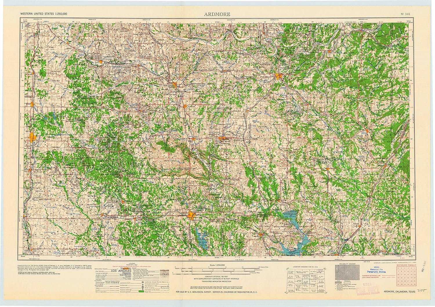 Amazon Com Yellowmaps Ardmore Ok Topo Map 1 250000 Scale 1 X 2