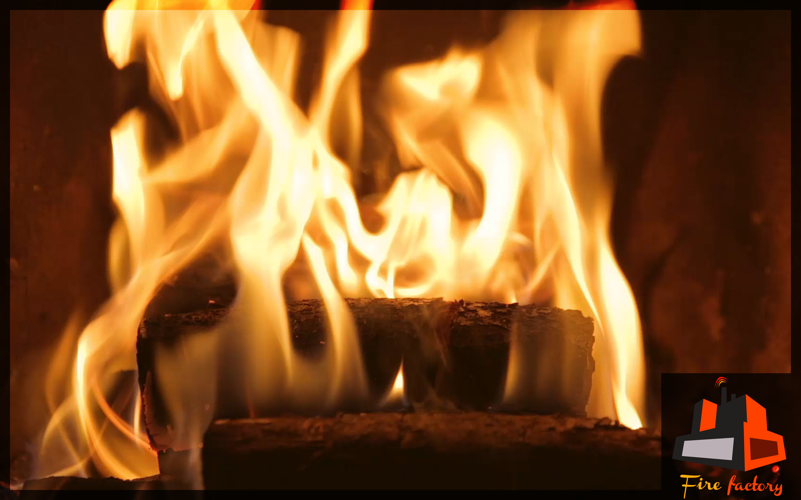 Burning Wood Fireplace - Thumbnail 2